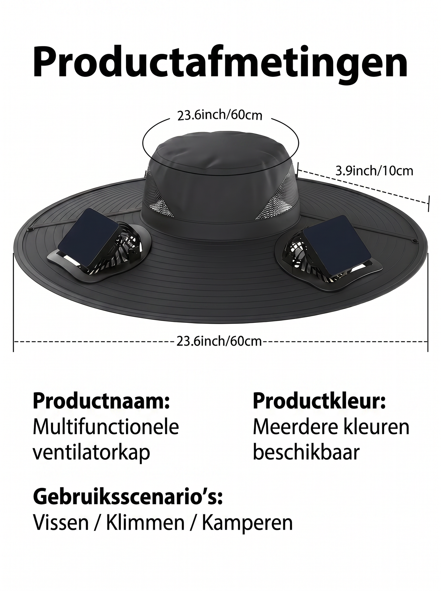 Zonne-energie Ventilatorhoed🌞
