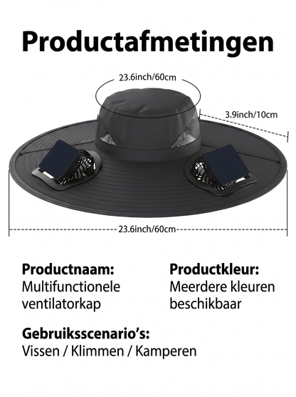 Zonne-energie Ventilatorhoed🌞